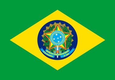 Brezilya 'nın resmi bayrağı. Brezilya bayrağı. Görüntü.