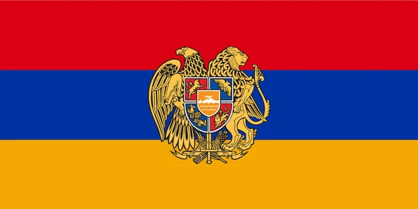 Officiële Huidige Vlag Van Armenië Nationale Vlag Van Armenië Illustratie — Stockfoto