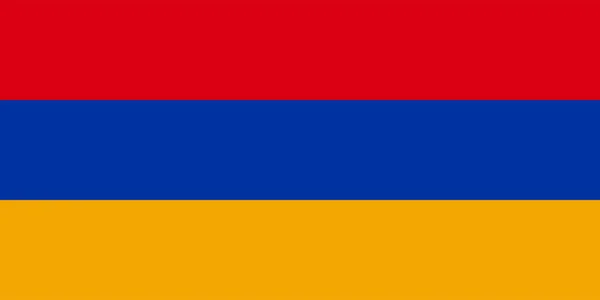 Официальный Нынешний Флаг Армении Государственный Флаг Армении Иллюстрация — стоковое фото