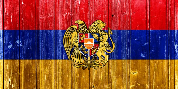 Arménská Vlajka Texturovaném Pozadí Koncepční Koláž — Stock fotografie