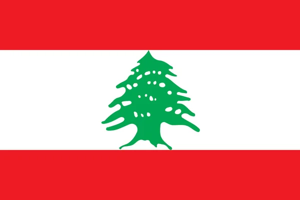 Libanoni Köztársaság Jelenlegi Hivatalos Lobogója Libanoni Köztársaság Nemzeti Lobogója Illusztráció — Stock Fotó