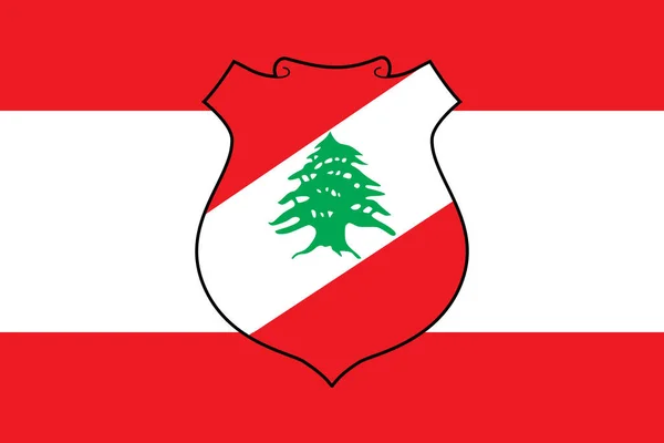 Die Offizielle Aktuelle Flagge Der Republik Libanon Die Nationalflagge Der — Stockfoto