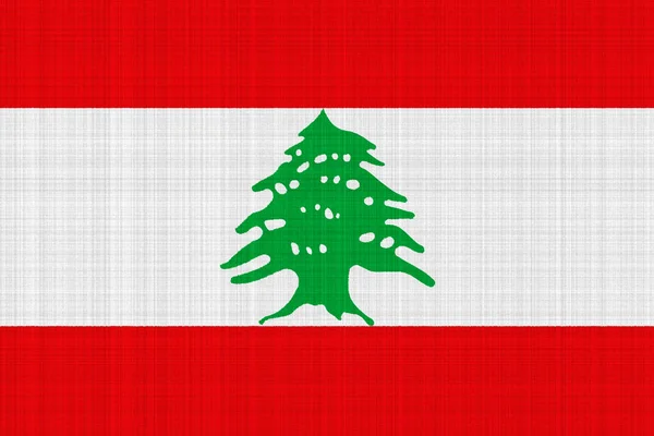 Bandeira República Líbano Sobre Fundo Texturizado Colagem Conceitos — Fotografia de Stock