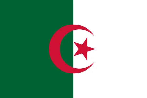 Flaga Algierskiej Republiki Ludowo Demokratycznej Lub Algierskiej Flagi Narodowej Arabski — Zdjęcie stockowe