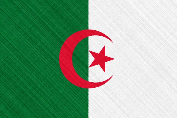 Drapeau République Démocratique Populaire Algérienne Sur Fond Texturé Collage Conceptuel — Photo