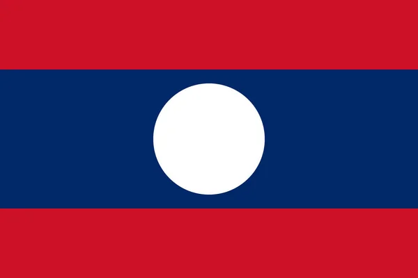老挝人民民主共和国的说明性旗帜 老挝背景旗 — 图库照片