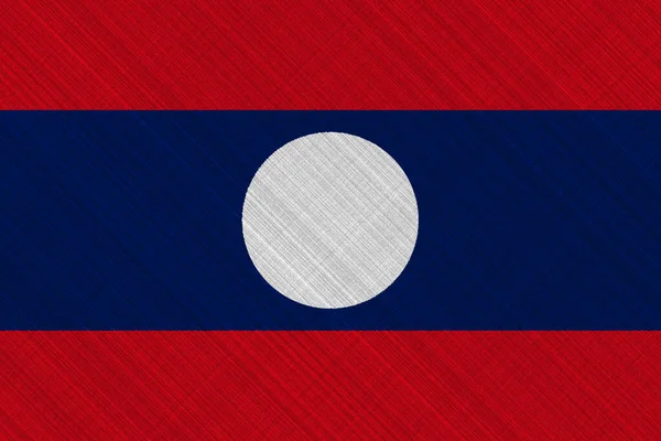 Vlajka Laoské Lidově Demokratické Republiky Strukturovaném Pozadí Koncepční Koláž — Stock fotografie