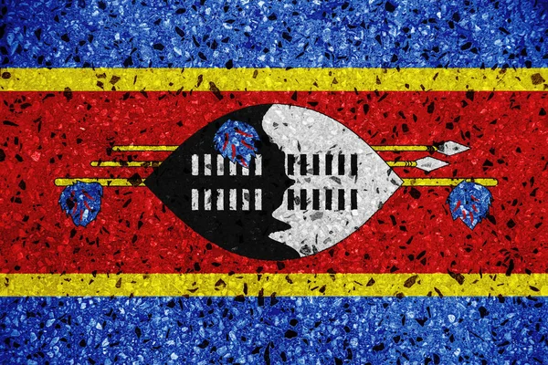Bandeira Reino Eswatini Sobre Fundo Texturizado Colagem Conceitos — Fotografia de Stock