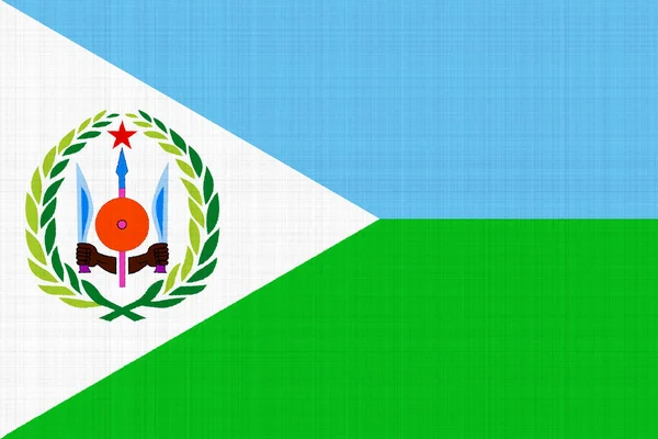 Bandeira República Djibuti Sobre Fundo Texturizado Colagem Conceitos — Fotografia de Stock