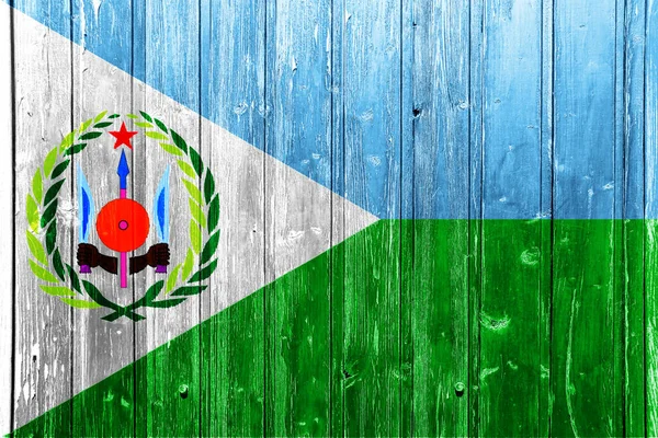 Флаг Республики Джибути Текстурированном Фоне Концепция Коллажа — стоковое фото