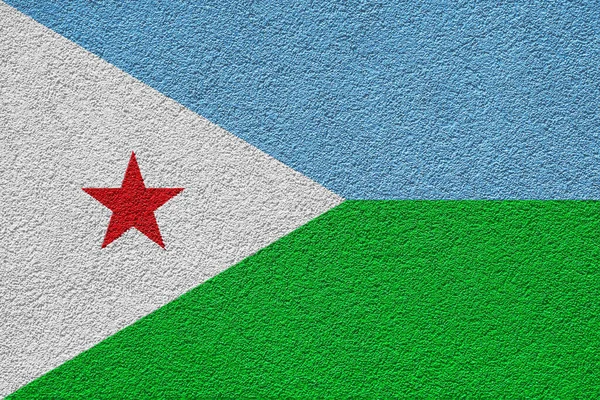 Флаг Республики Джибути Текстурированном Фоне Концепция Коллажа — стоковое фото
