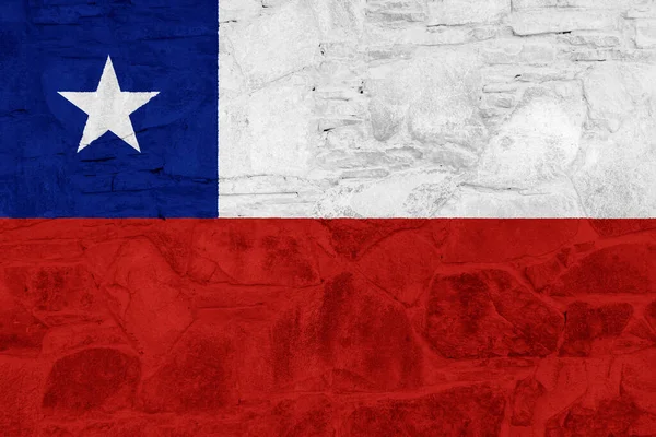 Chile Vlajka Texturovaném Pozadí Koncepční Koláž — Stock fotografie