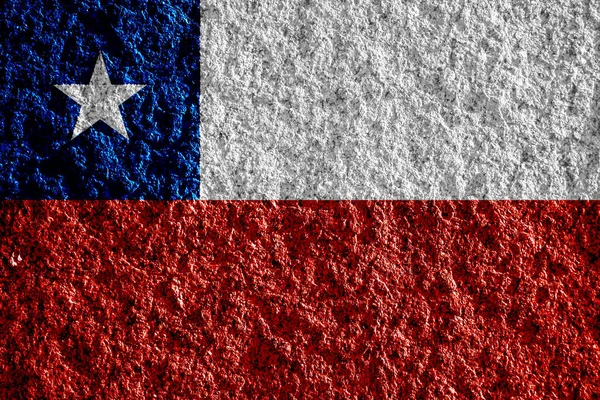 Bandeira Chile Fundo Texturizado Colagem Conceitos — Fotografia de Stock