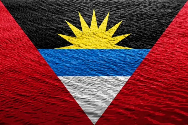 Flag Antigua Barbuda Textured Background Concept Collage — Stock Photo, Image