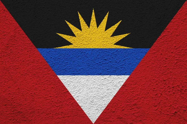 Флаг Антигуа Барбуды Текстурированном Фоне Концепция Коллажа — стоковое фото