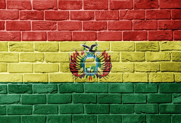 Прапор Болівії Текстурованому Тлі Концепція Колажу — стокове фото