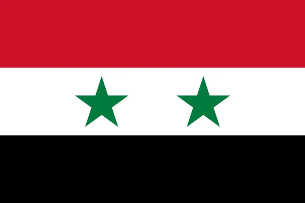 Drapeau République Arabe Syrienne Les Couleurs Officielles Les Proportions Sont — Photo