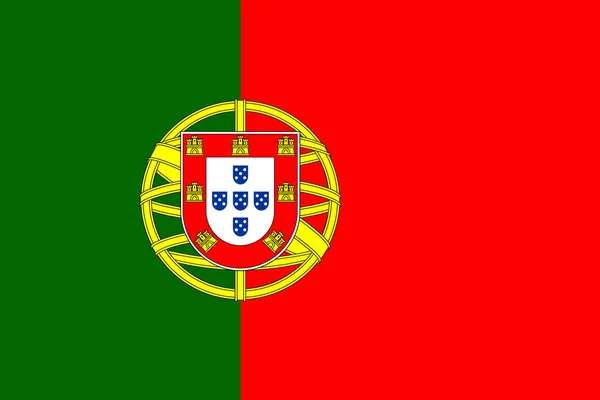 Σημαία Πορτογαλικής Δημοκρατίας Επίσημα Χρώματα Και Αναλογίες Είναι Σωστές Εθνική — Φωτογραφία Αρχείου