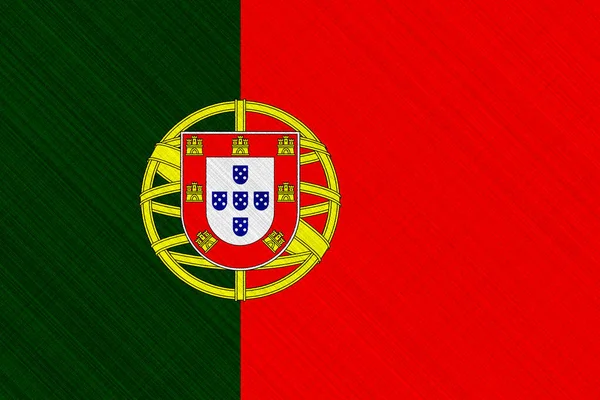 Flagge Der Portugiesischen Republik Auf Einem Strukturierten Hintergrund Konzeptcollage — Stockfoto