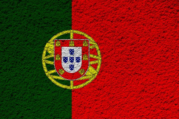 포르투갈 공화국의 국기가 문자로 기록되어 콜라주 — 스톡 사진