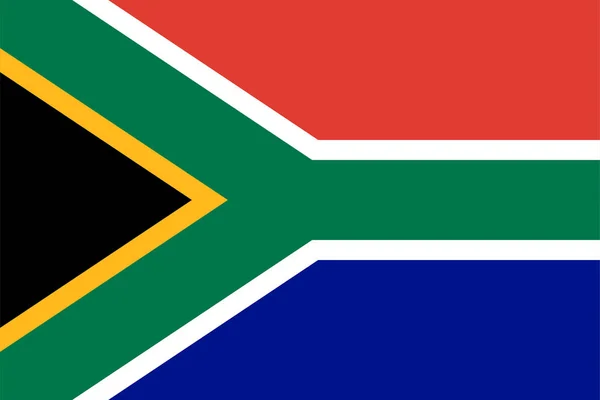 Vlag Van Zuid Afrika Officiële Kleuren Verhoudingen Zijn Correct Nationale — Stockfoto