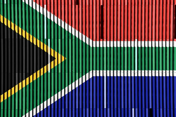 Flagga Republiken Sydafrika Strukturerad Bakgrund Begreppscollage — Stockfoto