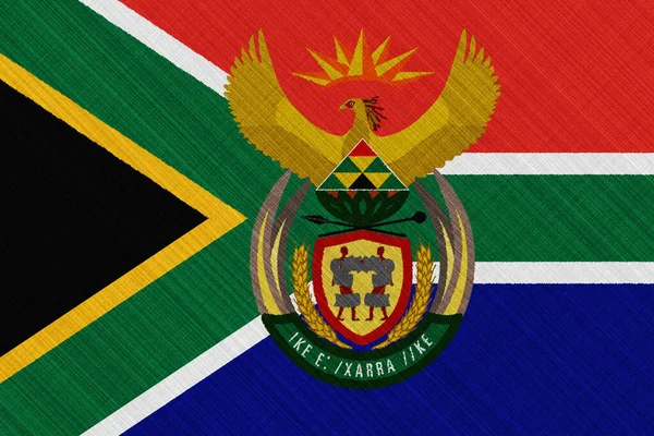 Bandiera Della Repubblica Del Sud Africa Sfondo Strutturato Collage Concettuale — Foto Stock