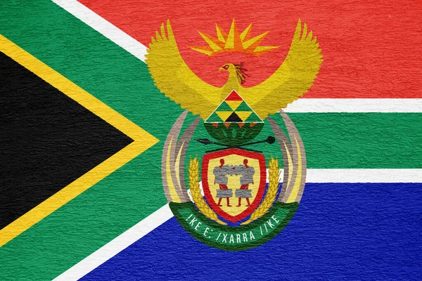 Vlag Van Republiek Zuid Afrika Een Gestructureerde Achtergrond Concept Collage — Stockfoto