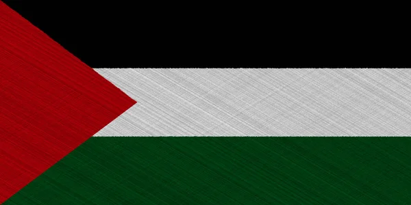 팔레스타인의 국기가 문자화 배경에 있습니다 콜라주 — 스톡 사진