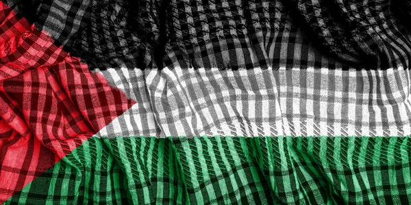 Flag State Palestine Textured Background Concept Collage — Stock Photo, Image