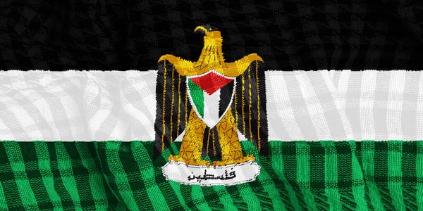 Flagge Des Staates Palästina Auf Einem Strukturierten Hintergrund Konzeptcollage — Stockfoto
