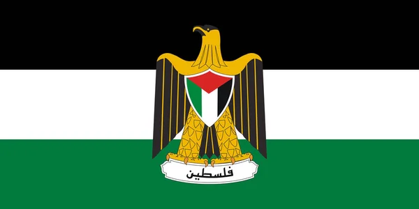 Palästinensische Staatsflagge Die Offiziellen Farben Und Proportionen Stimmen Nationalflagge Des — Stockfoto