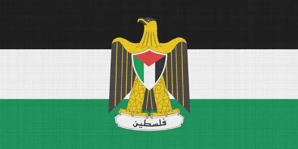 パレスチナ国家の旗をテクスチャの背景に コンセプトコラージュ — ストック写真