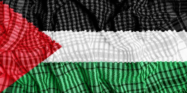 Flaga Państwa Palestyńskiego Teksturowanym Tle Kolaż Koncepcyjny — Zdjęcie stockowe