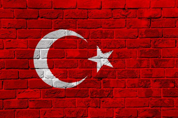 Bandeira Turquia Sobre Fundo Texturizado Colagem Conceitos — Fotografia de Stock