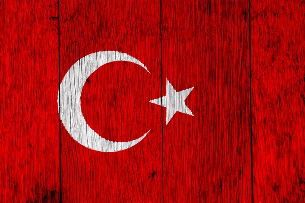 Bandeira Turquia Sobre Fundo Texturizado Colagem Conceitos — Fotografia de Stock