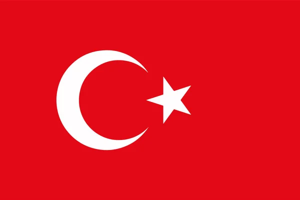 トルコの国旗 公式の色とプロポーションは正しいです トルコの国旗 トルコ国旗イラスト — ストック写真