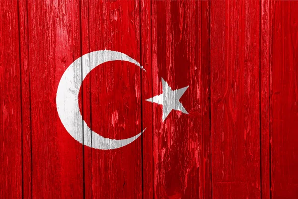 Флаг Турции Текстурированном Фоне Концепция Коллажа — стоковое фото