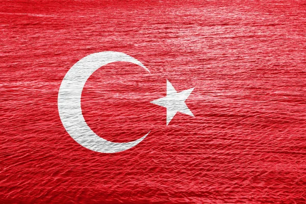 Flaga Turcji Teksturowanym Tle Kolaż Koncepcyjny — Zdjęcie stockowe