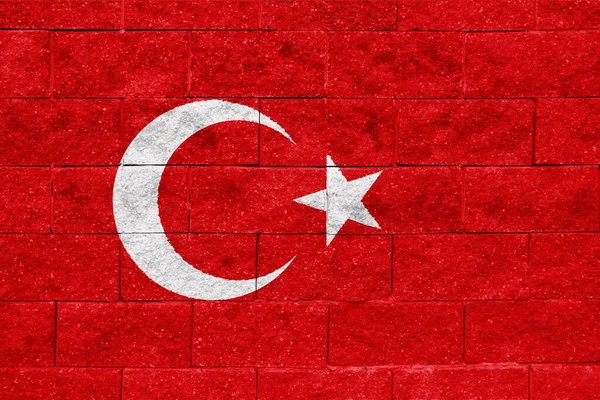 Drapeau Turquie Sur Fond Texturé Collage Conceptuel — Photo