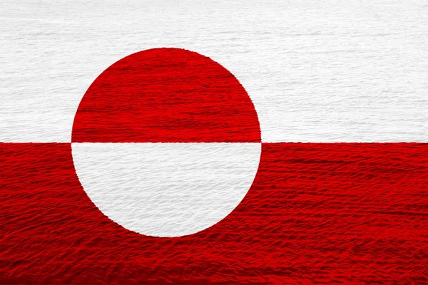 格陵兰行政区划的旗帜 纹理背景 概念拼贴 — 图库照片