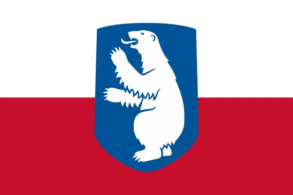 Flaga Okręgów Administracyjnych Grenlandii Oficjalne Kolory Proporcje Poprawne Podział Administracyjny — Zdjęcie stockowe