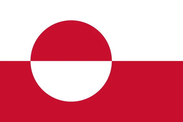 Grönlands Administrativa Indelningars Flagg Officiella Färgerna Och Proportionerna Korrekta Administrativa — Stockfoto