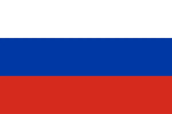 Vlag Van Russische Federatie Officiële Kleuren Verhoudingen Zijn Correct Nationale — Stockfoto