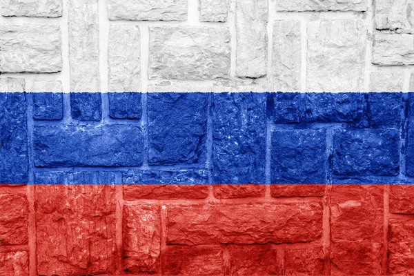 Vlajka Ruské Federace Strukturovaném Pozadí Koncepční Koláž — Stock fotografie