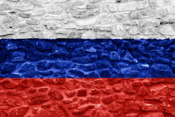 Rusya Federasyonu Bayrağı Dokulu Bir Arka Planda Kavram Kolajı — Stok fotoğraf