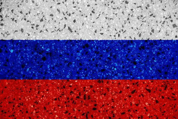 Bandiera Della Federazione Russa Sfondo Strutturato Collage Concettuale — Foto Stock