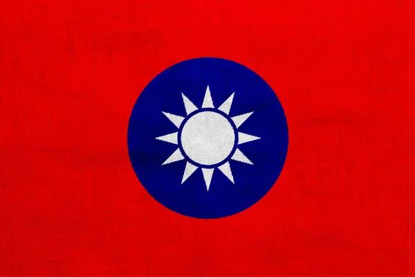 Bandiera Della Repubblica Cina Taiwan Uno Sfondo Strutturato Collage Concettuale — Foto Stock