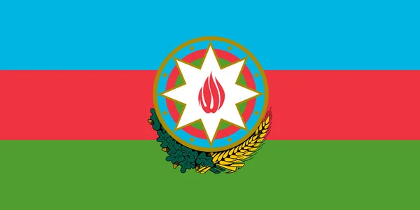 Oficiální Současná Vlajka Ázerbájdžánské Republiky Státní Vlajka Ázerbájdžánské Republiky Ilustrace — Stock fotografie