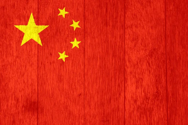 Flagge Der Volksrepublik China Auf Einem Strukturierten Hintergrund Konzeptcollage — Stockfoto